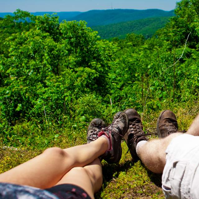 Outdoors hiking