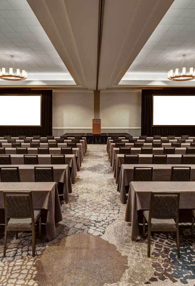 Westin Hotel's elegant Conference Room in beige and brown.